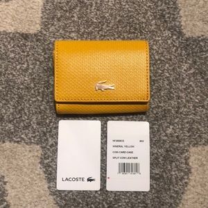 Lacoste mustard yellow wallet